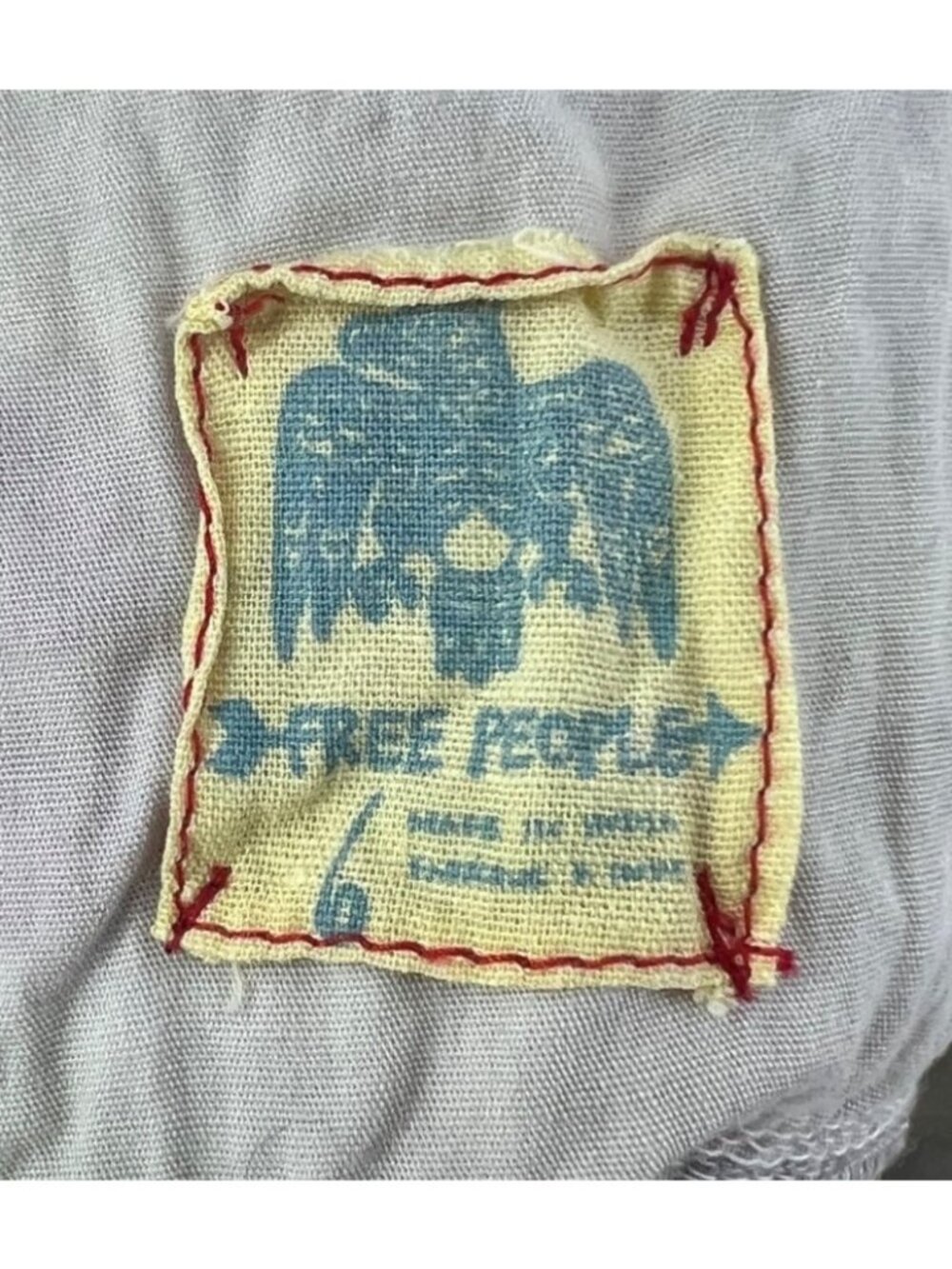 VTG Free People Archival 2004 Eagle Tag Mini Skirt 6| Y2K Indie Sleaze Boho Luxe - Picture 16 of 16